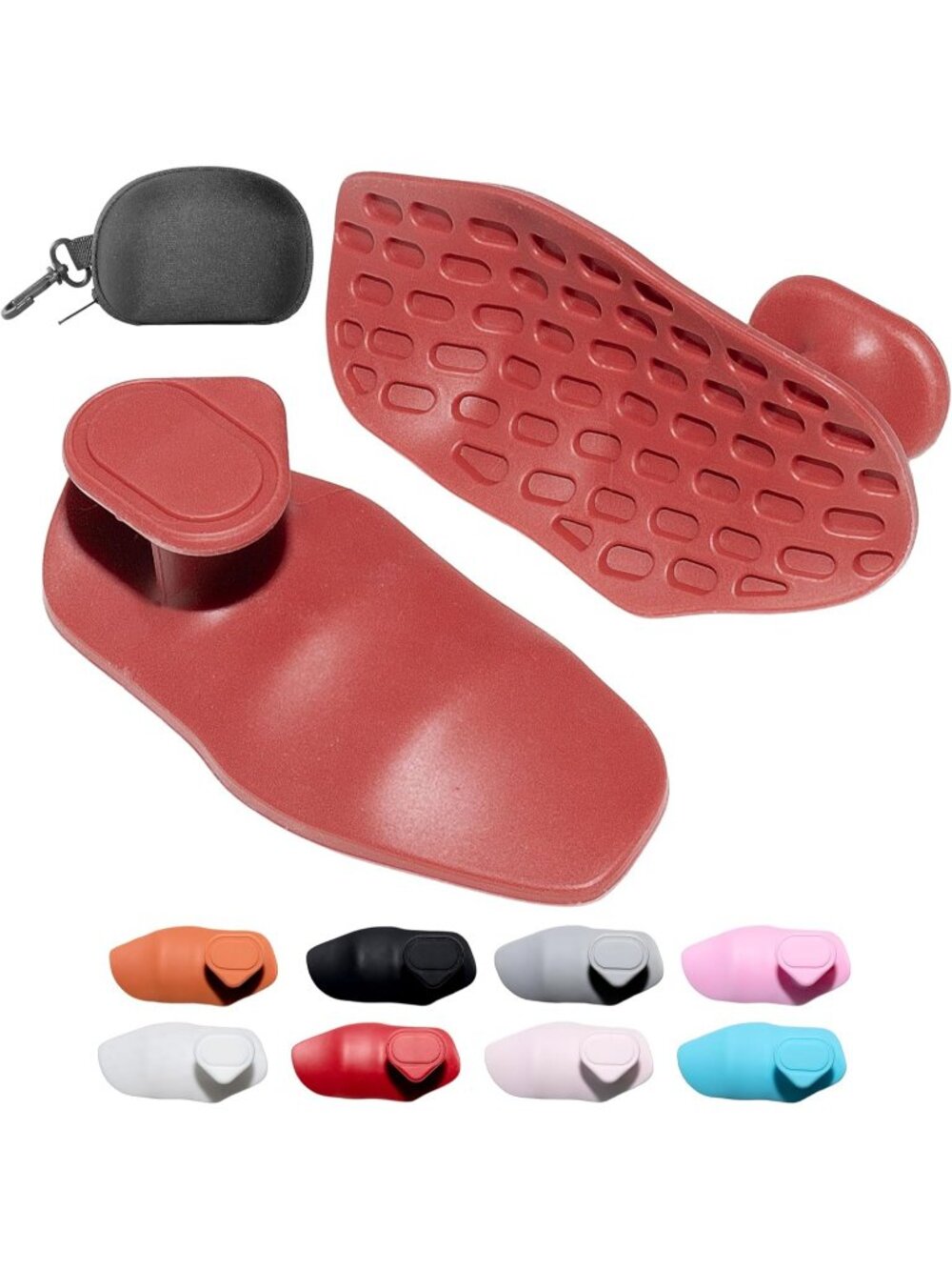 Silicone Gym Workout Grips Weight Lifting Pads Gloves Alternative Red Case